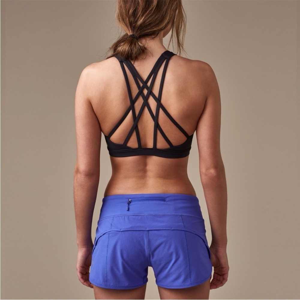 Lululemon Athletica Black and Blue Strappy Top